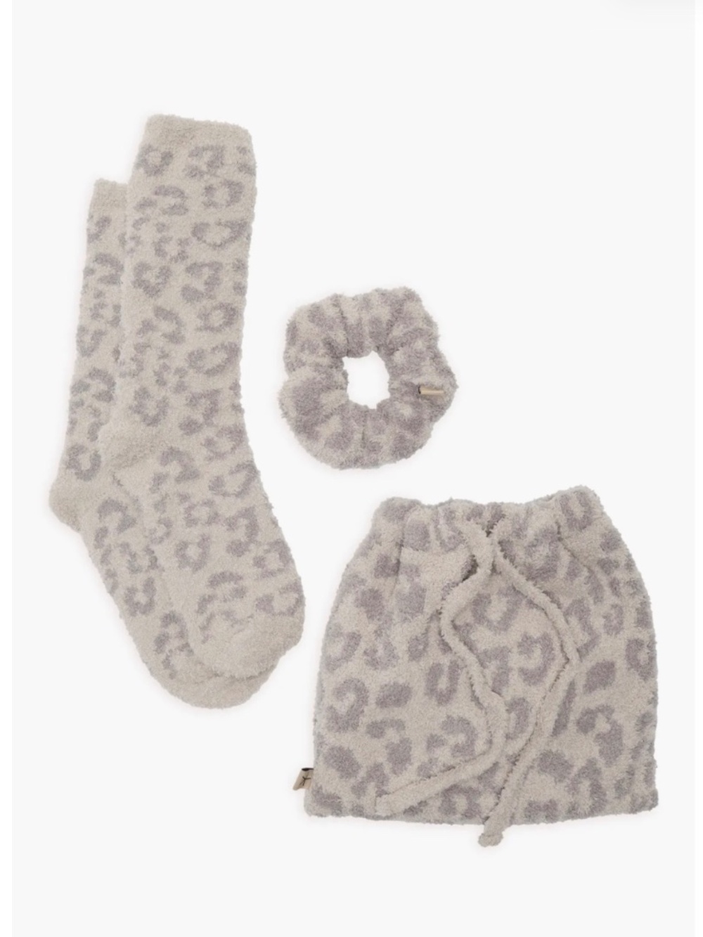 Barefoot Dreams CozyChic® Leopard Print Scrunchie & Socks Gift Set